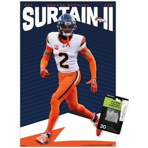 Trends International NFL Denver Broncos - Pat Surtain II 25 Unframed Wall Poster Prints - 1 of 4