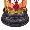 Chloe Lighting Ruby Spectacle Tiffany-Glass 2 Light Victorian Pedestal Light Fixture 30" Tall - 4 of 4