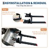 43in Clamp On Pallet Forks, 2000Lb Bucket Forks with Adjustable Stabilizer Bar, Quick Attach for Tractor Attachments - 4 of 4