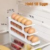 LunaLulinlk Space Saving Egg Holder for Refrigerator, Holds up to 18 Eggs, Plastic, White - 3 of 4