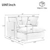 Lycvki 47" Modern Armchair Sofa Chair with Movable Ottoman and Soft Pillows - 2 of 4