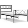 vidaXL Metal Bed Frame with Headboard and Footboard Black 39.4 in.x74.8 in. Twin - 2 of 4