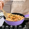 imarku Deep Frying Pans Nonstick with Lid, 11-inch Multipurpose Pans, Healthy Kitchen Chef's Pan with Ergonomic Detachable Handle - 3 of 4
