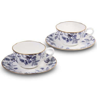 Noritake Blue Sorrentino Cup & Saucer, Set of 2 (4 pieces), 8 oz.