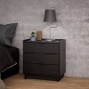 Prepac 26.5" Wide Simply Modern 3 Drawer Nightstand Black - 3 of 4