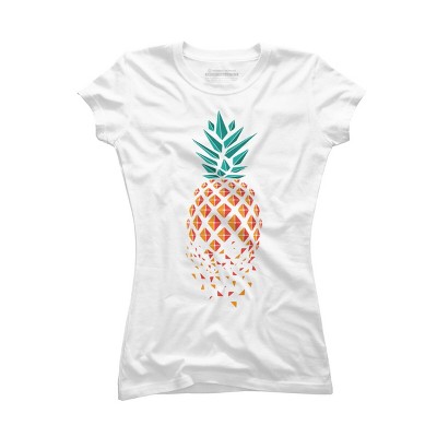 Junior's Design By Humans Pineapple Geometric triangles By bancaianna T-Shirt
