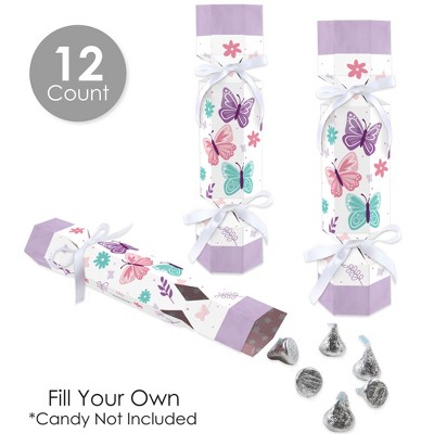 Beautiful Butterfly Floral DIY Cracker Boxes with Satin Ribbon