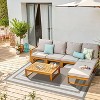 Outdoor Rug Waterproof Reversible Outdoor Plastic Straw Rugs RV Mat Modern Border Indoor Outdoor Carpet for Patio Camping Balcony Deck Backyard Porch - 3 of 4