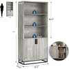 4 Layer Large Capacity Open Bookcase with Metal Frame, Sturdy and Durable, Suitable for Living Room, Home Office, Bedroom - 3 of 4