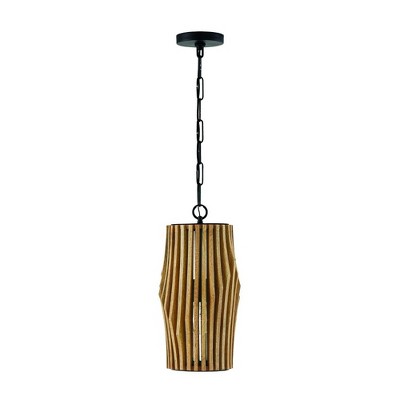 Capital Lighting Archer 1 - Light Pendant in  Light Wood/Matte Black