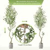 Faux Olive Tree, Olive Trees Artificial with White Planter, Faux Plants with Lifelike Green Leaves & Vivid Fruits for Home Office Decor - 4 of 4