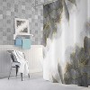 LunaLulinlk Gray & Gold Marble Abstract Polyester Shower Curtain - 2 of 4
