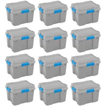 Sterilite Large 20 Qt Home Storage Container Tote with Latching Lids, (12  Pack), 12pk - Metro Market