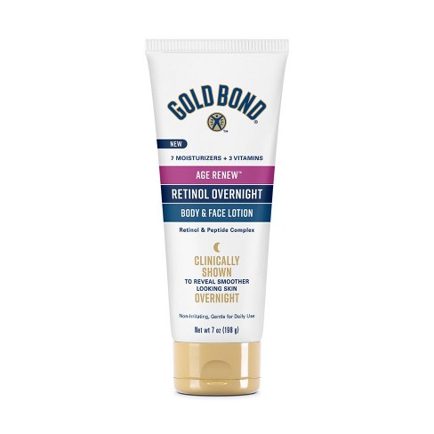 Gold Bond Retinol Overnight Body Lotion Unscented - 7oz : Target