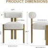 Upholstered Dining Chairs Set of 4,Modern Boucle Dining Room Chairs with Curved Back, Comfortable Kitchen Chairs for Dining Room - 2 of 4