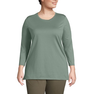 Lands' End Women's 3/4 Sleeve Cotton Supima Tunic
