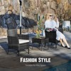 FURNIinspire Patio Dining Sets Patio Furniture Set 3 Pieces, Glass Table, Weaving Rattan Patio Chairs for Garden, Terrace, Black, 23"*22"*31.4" - 2 of 4