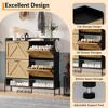 4 Drawer Shoe Cabinet, Four-Door Organizer, Compact Wooden Design, Space-Saving Entryway Cabinet, Modern Living Room Furniture - 3 of 4