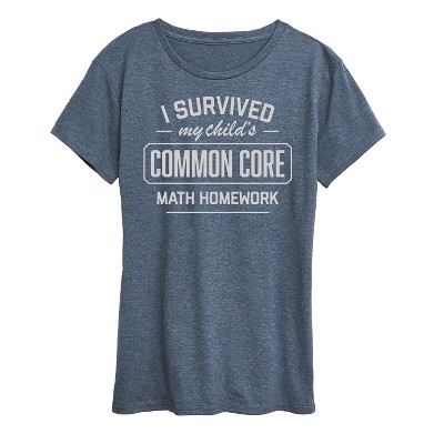 Women's - Instant Message - I Survived Common Core Short Sleeve Graphic T-Shirt