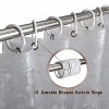 Aoibox Waterproof Shower Curtain Liner with Heavy Duty 3 Bottom Magnets, 3D Pebble Pattern, 12 Hooks for Shower Stall and Bathtubs - 4 of 4