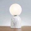 Nelia Frosted Glass Globe Resin Table Lamp White - Ink+Ivy: Modern Accent, Marble Pattern Base, E12 Socket - 2 of 4