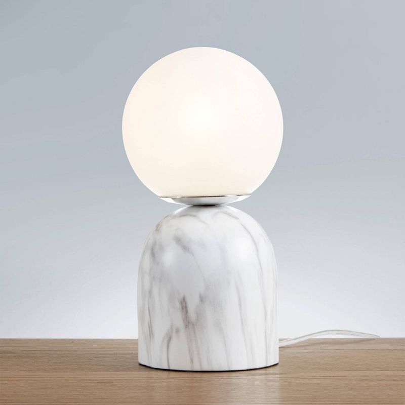 Nelia Frosted Glass Globe Resin Table Lamp White - Ink+Ivy, 2 of 9