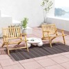 Tangkula 4PCS Teak Wood Outdoor Reclining Chair w/ Comfortable Backrest & Armrests - 4 of 4