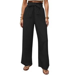 Coolmee Women's Wide Leg Work Pants Business Casual High Waisted Loose Palazzo Trouser - 1 of 4
