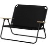 Resenkos Double Folding Camping Chair, Loveseat For 2 Adults, Portable Camping Couch With Wood Armrest & Cupholders, - 2 of 4