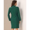 INSPIRE CHIC Women's Collarless Blazer and Formal Pencil Skirt Business Suit Set 2 Pcs - 3 of 4