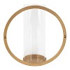 Kate and Laurel Khauli Round Metal Wall Sconce, 12" Diameter, Gold - 4 of 4