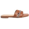 bebe Women's Slide Sandals - Slip-On Comfort with Rhinestone, Pearl, and Logo Embellished Straps - Casual Flat Sandals - 2 of 4