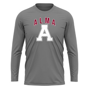 Alma College Adult Sport Long Sleeve Shirt Primary Logo, Athletic Heather - 1 of 4
