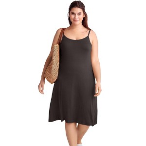 ellos Plus Size Knit Tank Dress - 1 of 4