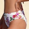 Women's Vibrant Floral High-Waisted White Bikini Swim Bottoms - Cupshe - 2 of 4