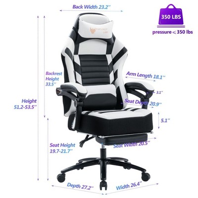 Vynxaria Adjustable Swivel Racing Office Chair - Ergonomic Gaming Chair for Ultimate Comfort