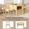 NicBex Modern 5-Piece Drop Leaf Dining Table Set – Square Extendable Dining Table with 4 Dining Chairs, Wood Kitchen Table with Under-Table Shelf - 2 of 4