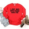 Simply Sage Market Women's I Just Hope Both Teams Have Fun Long Sleeve Garment Dyed Tee - 3 of 4