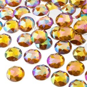 John Bead 200-Piece 16mm Gold AB Acrylic Round Flat Back Rhinestones - 1 of 4