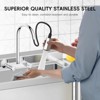 Stainless Steel Utility Sink - Commercial Bowl (20.5x39.4in, Silver) for Outdoor Kitchen/Laundry/Garage - 4 of 4