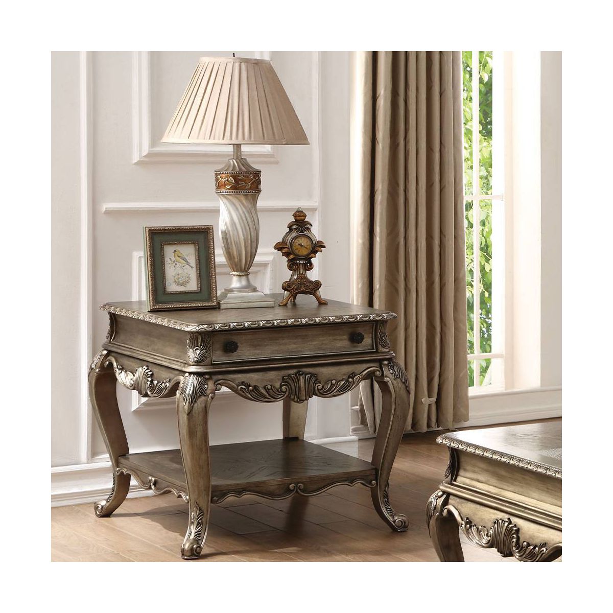 Acme Furniture Ragenardus Accent Table Vintage Oak Finish - thumbnail 7