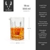 Viski Highland Mixing Glass - 18 Ounces, Crystal, Square-Cut Crystal Barware, Cocktail Accessories, Home Bar Supplies - 3 of 4