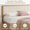 VECELO Upholstered Bed Frame with Headboard & Footboard, Heavy Duty Steel Slats, No Box Spring Needed - 4 of 4