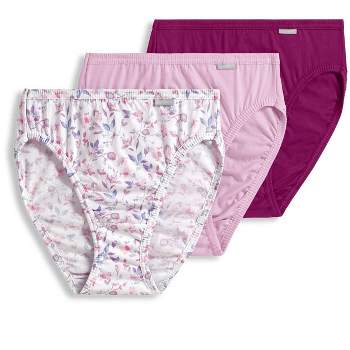 Jockey Womens Supersoft French Cut 3 Pack Underwear French Cuts Viscose 7  Laurel Sprig/sea Shell Rose/verdigris : Target