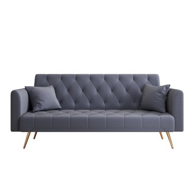 NicBex 71 Inch Velvet Convertible Love Seat Sofa Retro Style Upholstered Sofa Couch for Small Living Room,Bedroom