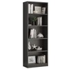 GlasFlength Decorative Bookshelf, Spacious Space and Adjustable Shelf, Open Bookshelves for Bedroom, Living Room, Home Office，Gray，24.4"*11.6"*68.9" - 4 of 4