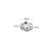 Unique Bargains Rhinestone Small Round Bulk Glass Spacer Beads for Jewelry Making Dark Silver 0.31" 100 Pcs - 2 of 4