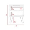INFURNIC Nightstands Modern Nightstand Superior Top with Hairpin Legs and Two Drawers for Bedroom or Living Room, Beige, 13.7"*17.71"*22.44" - 3 of 4