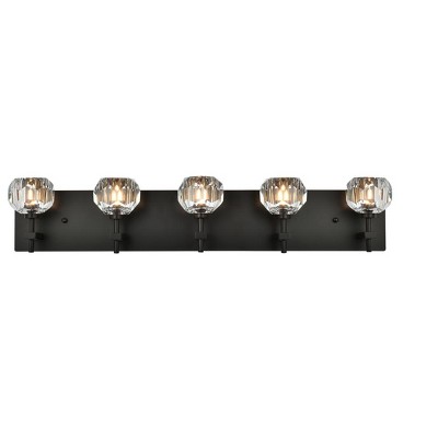 Elegant Lighting Graham 5 Light Wall Sconce in Black