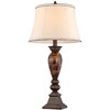 Kathy Ireland Home Mulholland Traditional Table Lamp 33" Tall Aged Bronze Golden Marble White Alabaster Glass Dome Shade for Bedroom Living Room Home - 3 of 4